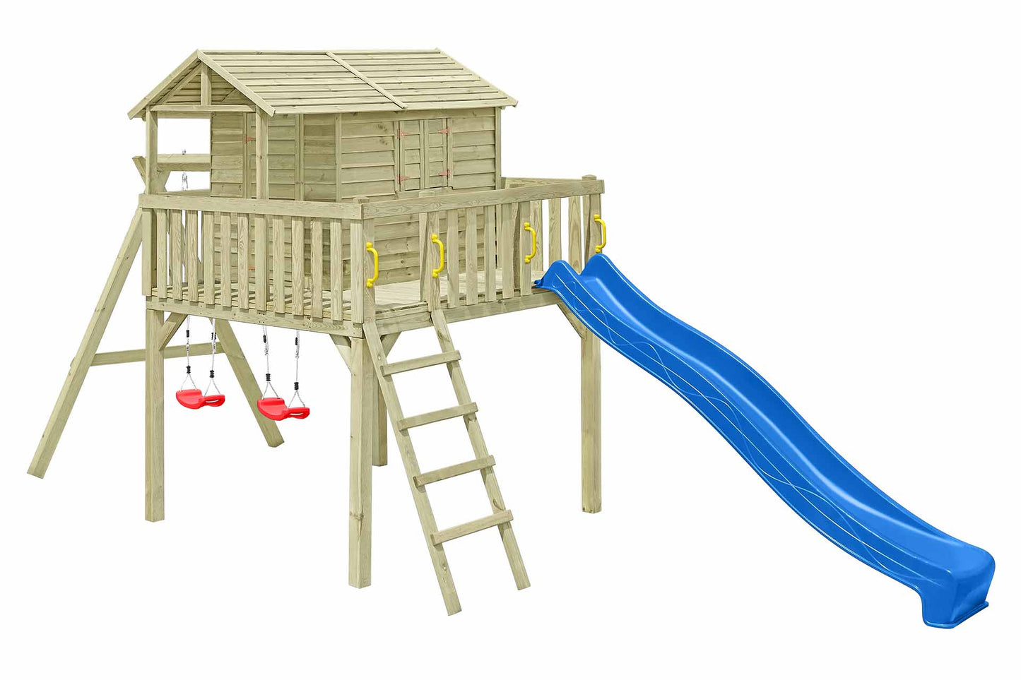 Spielhaus Premium PLUS Finn - inkl. Tür & Fensterläden