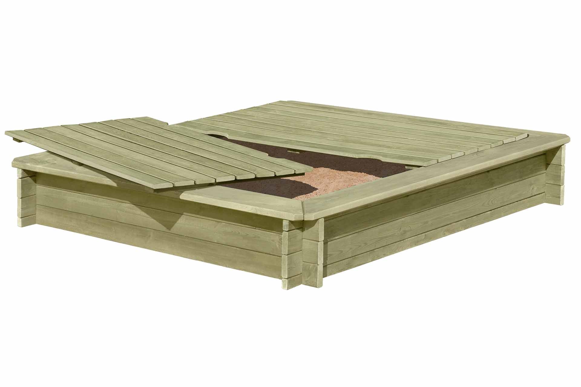 Holzabdeckung Sandkasten 152×152