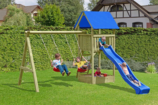 Spielanlage Sebastian mit Doppelschaukel & Sandkasten