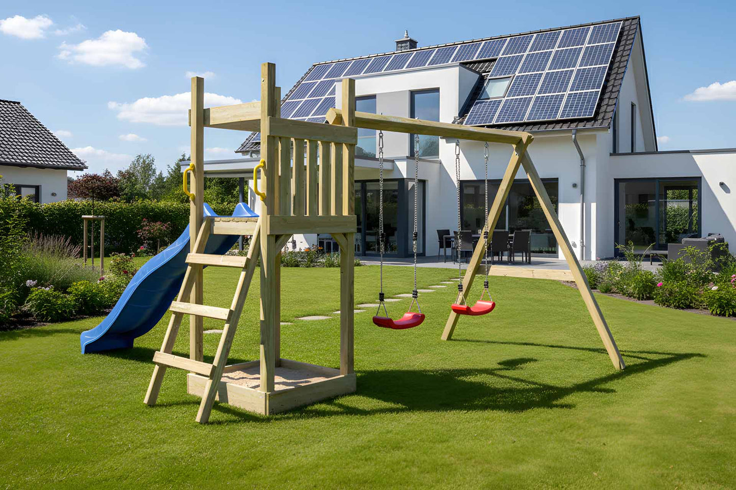 Spielturm Purzel mit Schaukel