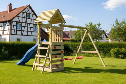 Spielturm Knirps mit Kletterwand