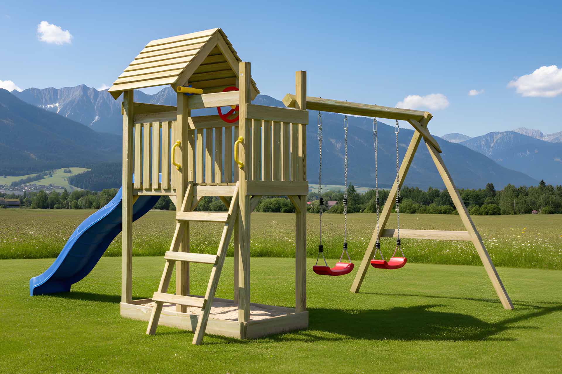 Spielturm Mondi mit Schaukel