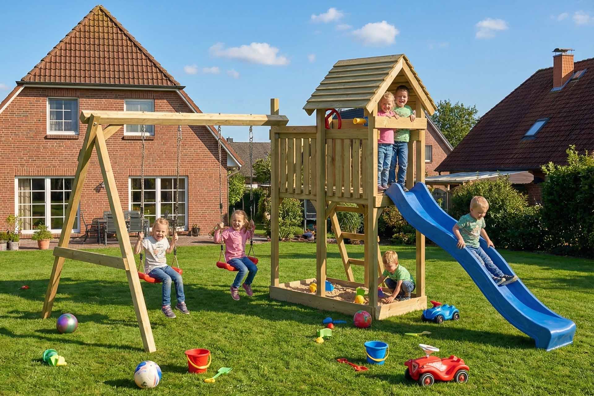 Spielturm Mondi mit Schaukel