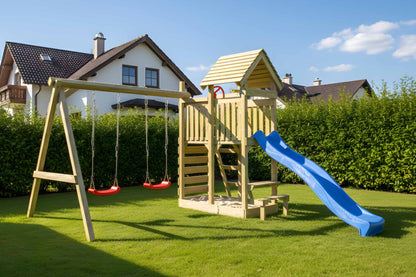 Spielturm Mondi mit Kletterwand