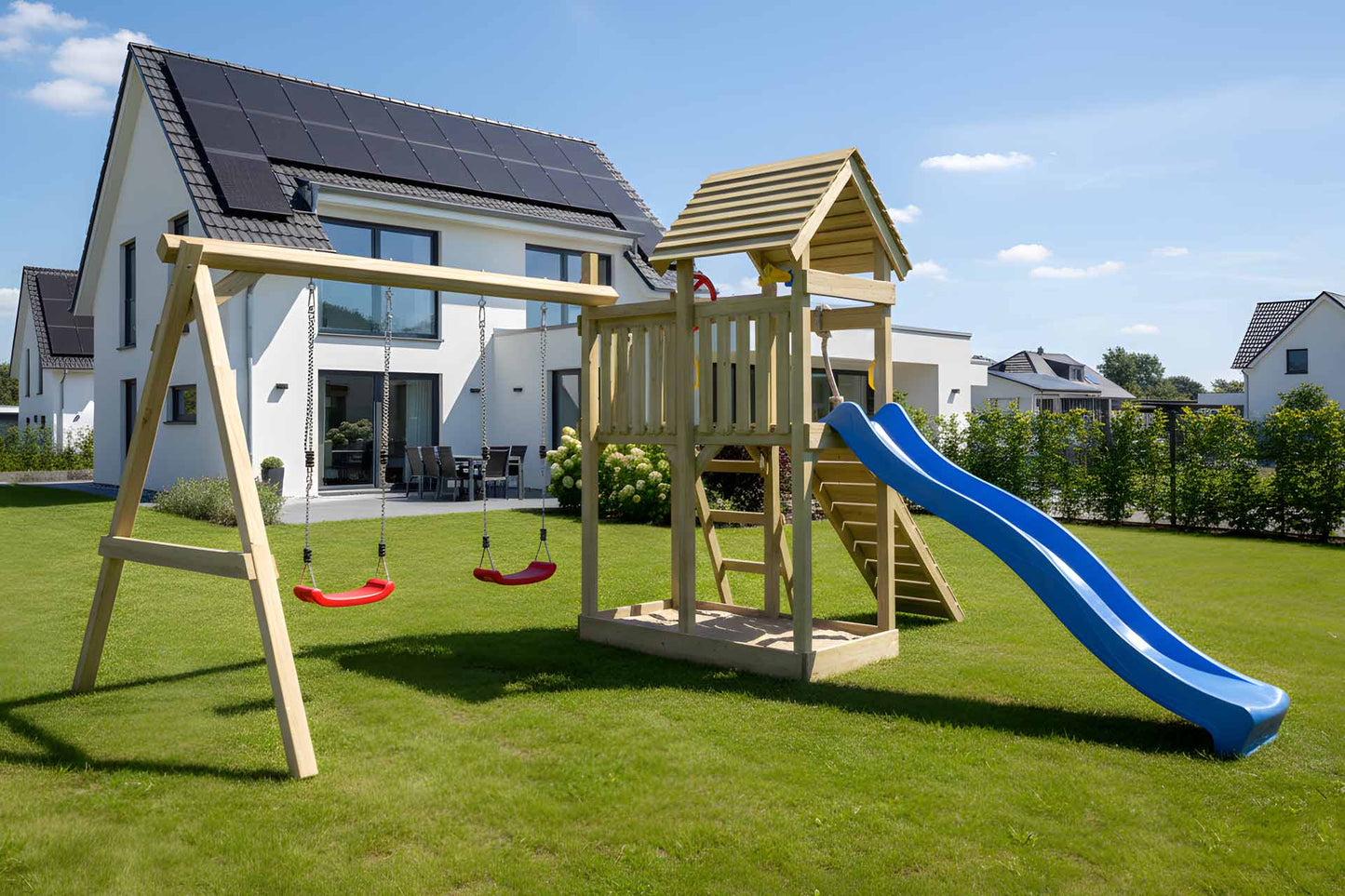 Spielturm Wagemut mit Schaukel