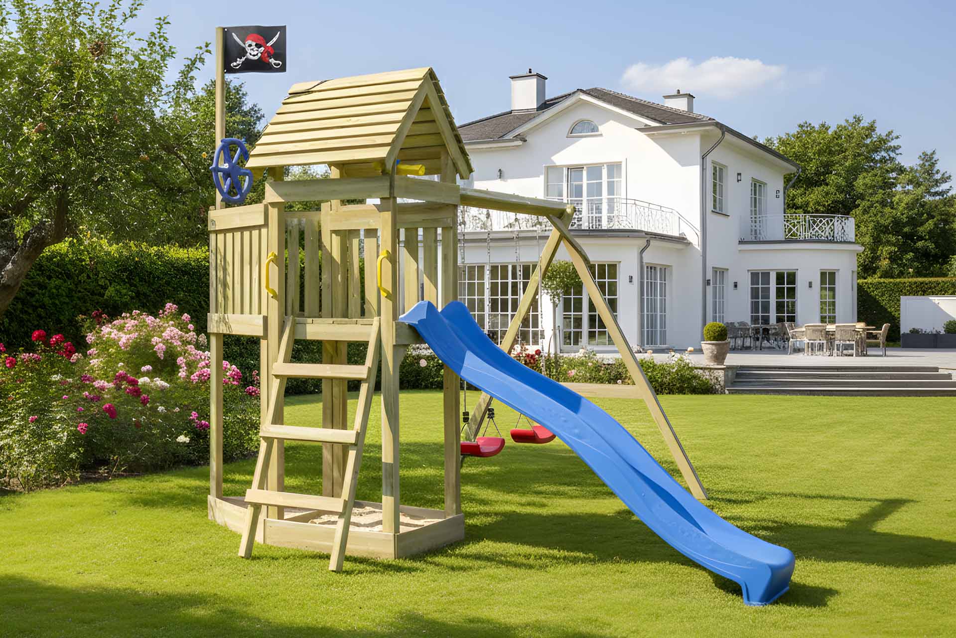 Spielturm Smutje mit Schaukel