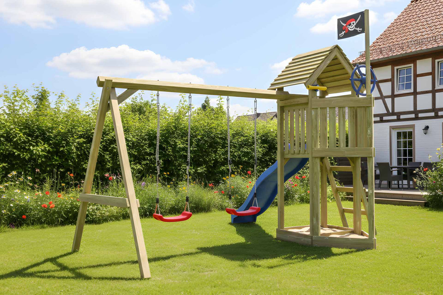 Spielturm Smutje mit Schaukel