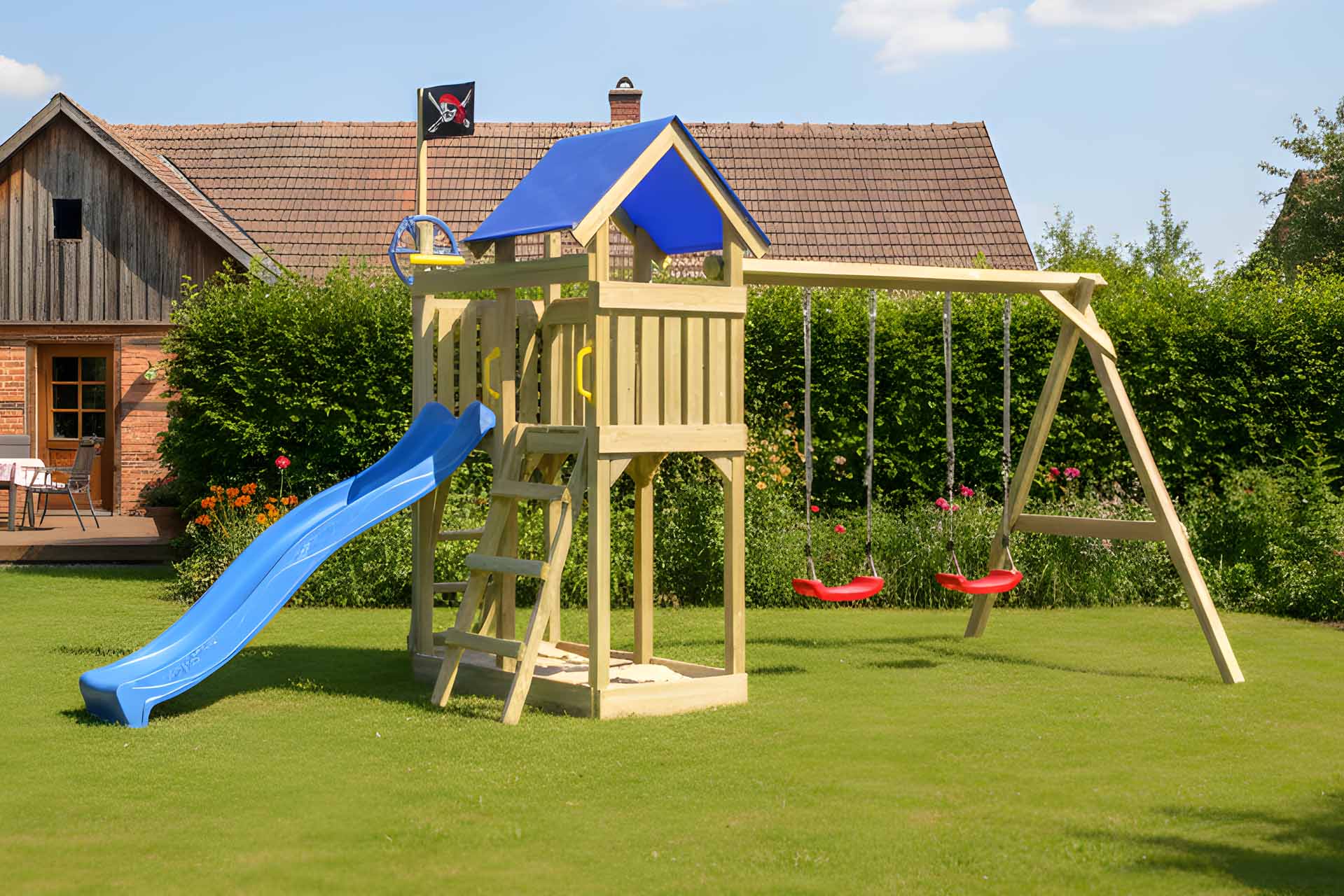 Spielturm Klabauter mit Schaukel
