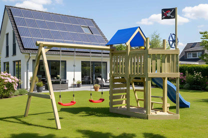 Spielturm Klabauter mit Kletterwand