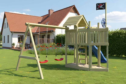 Spielturm Seebär mit Schaukel